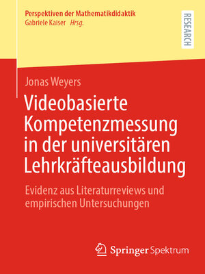 cover image of Videobasierte Kompetenzmessung in der universitären Lehrkräfteausbildung